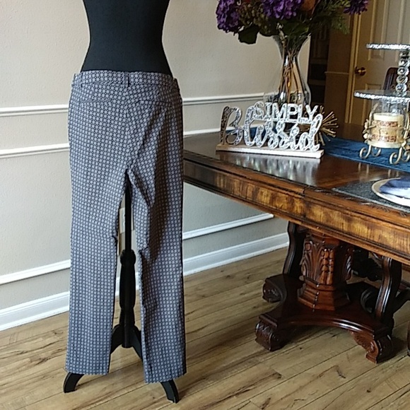 Comfort Fit Navy Blue And Tan Slim Leg Pant By Rafaella. Size 6 - Picture 14 of 17